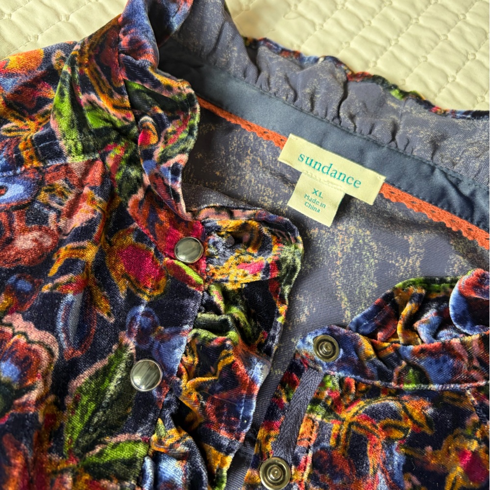 Sundance Gretel Western Velvet Button-Down Shirt - Picture 9 of 12